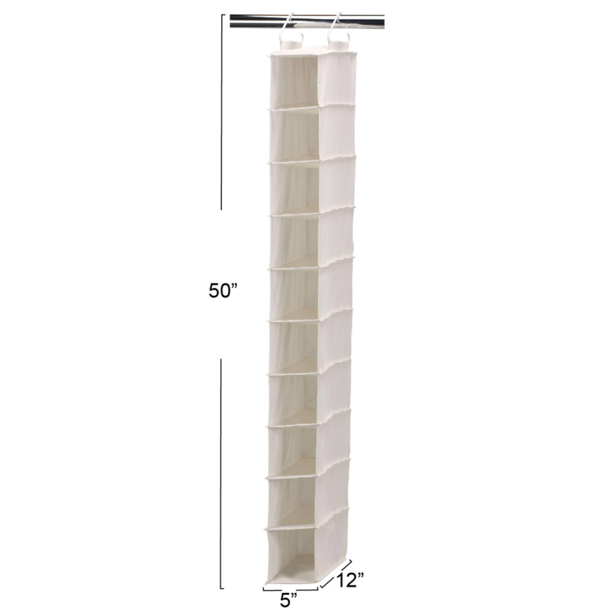 Household Essentials 10-Pocket Narrow Hanging Shoe Organizer